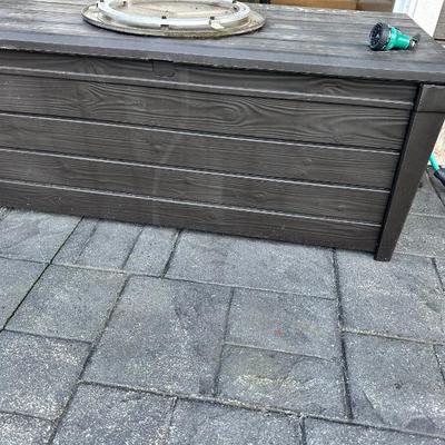 Outdoor storage bench