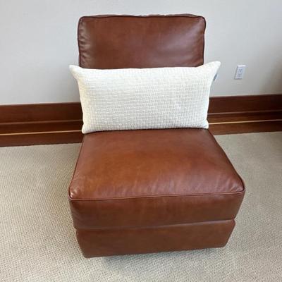 Leather side chair