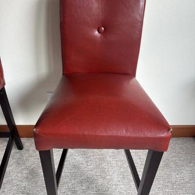 Barstools red leather