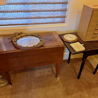 Drop leaf tables.