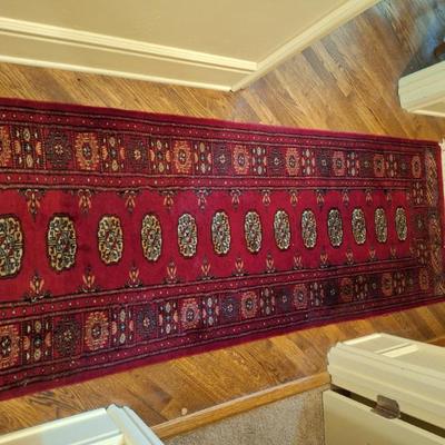 Woven hall runner.