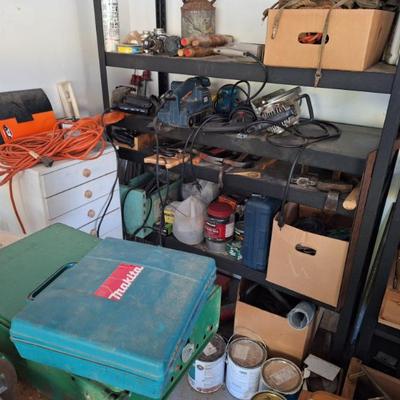 Misc. power tools and supplies.