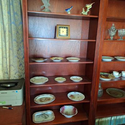 Bookshelves.  Misc. decor.