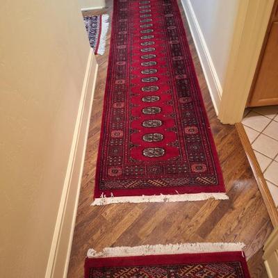 Woven hall runners.