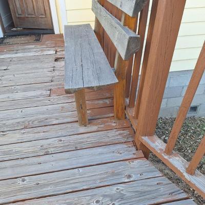 Custom wood bench.