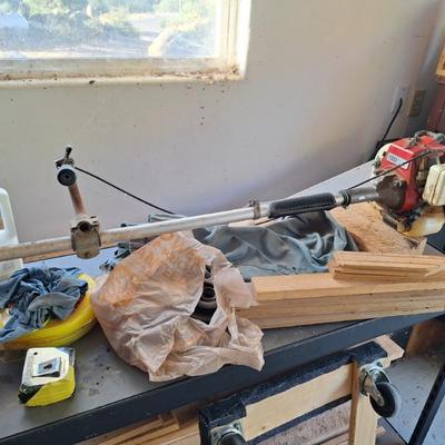 Gas powered weeder.  Misc. supplies.