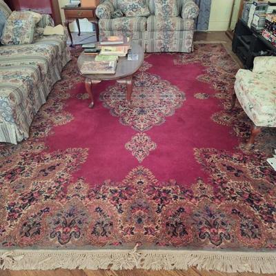 Machine woven rug.