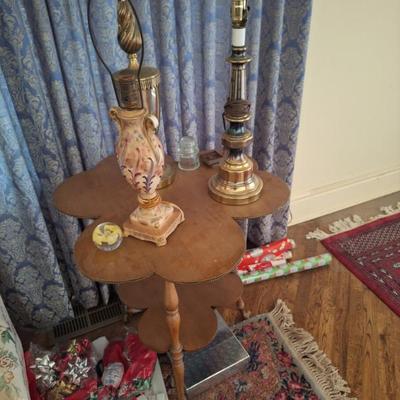 Lamps.  End table.