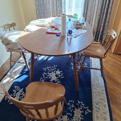 Vintage solid wood dining table.