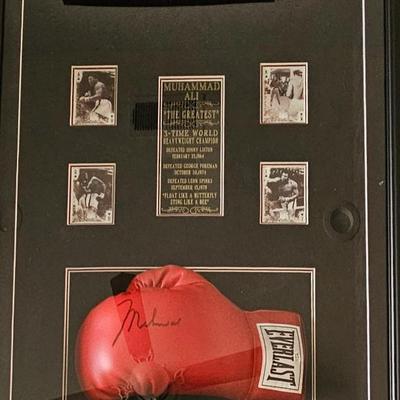 Muhammad Ali Signed Boxing Glove Collage