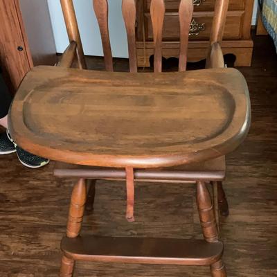 Vintage Wooden High Chair