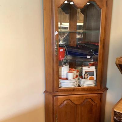 Wooden Kitchen Curio Cabinet