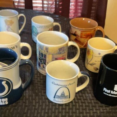 Collection of 9 Varous Ceramic Mugs