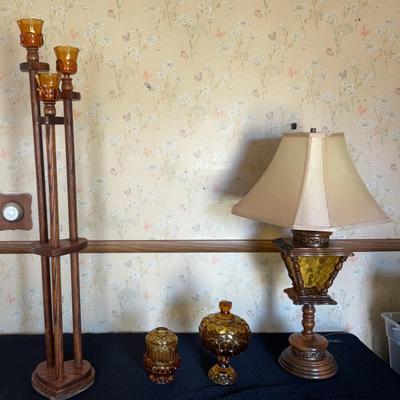 Amber Glass Home Decor + Furnishings