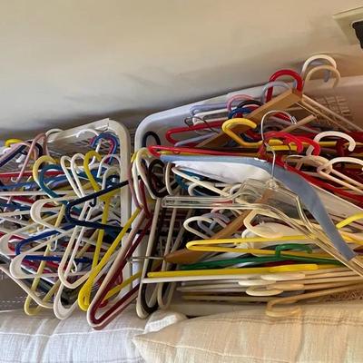 Two Baskets Of Hangers