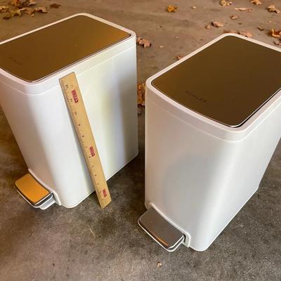Two Small Kohler Bathroom Trash Cans