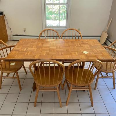 Parquet Top Kitchen Table And Chairs