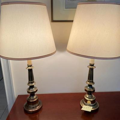 Pair Of Brass Lamps