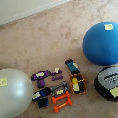 Lot of fitness equipment