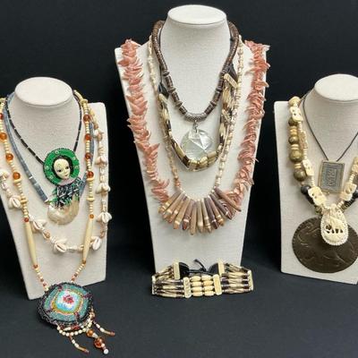 Shell And Beaded Necklaces 