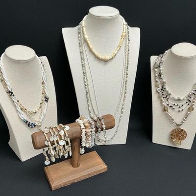 Earth-tone Necklaces And Bracelets 