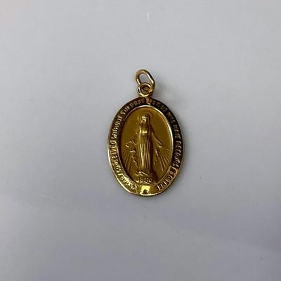 14K Miraculous Medal Pendant
