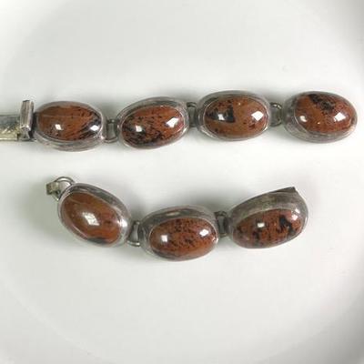 Mahogany Obsidian + Sterling Bracelet 