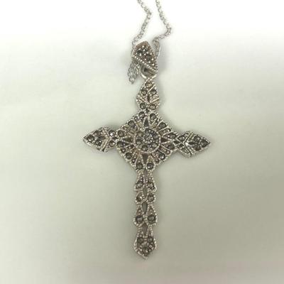 925 Cross Pendant + Chain Necklace 