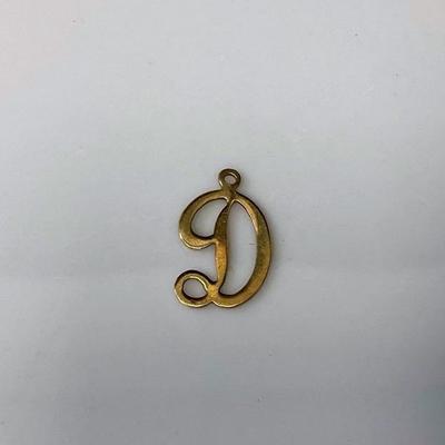 14K Letter “D” Pendant