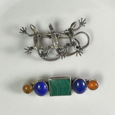 Sterling Silver Brooches 