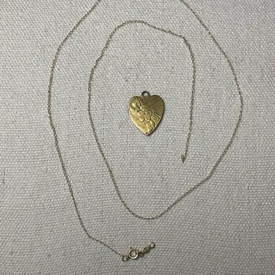 14k Pendant And Necklace 