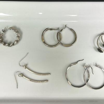 Sterling Silver Pierced Earrings 
