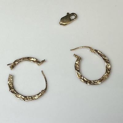 14K Earrings And Clasp