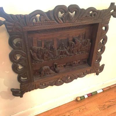 Sale Photo Thumbnail #67: Wooden carved Last Supper