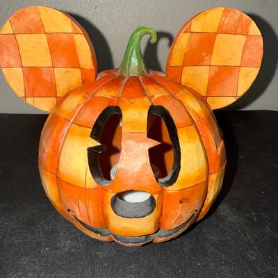 Disney Traditions Jim Shore Happy Halloween Mickey Mouse Pumpkin Jack-O-Lantern w/ Light & Box