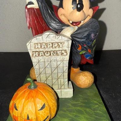 Jim Shore Disney Traditions Happy Haunts Mickey Mouse Halloween Vampire Tombstone 4008069 w/ Box 