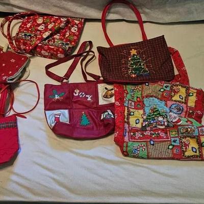 Lots of Holiday Purses & Holiday Clothing