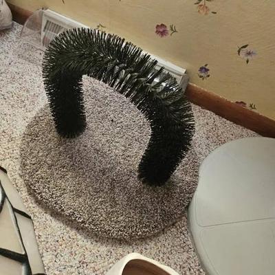 Cat Grooming Arch with Base Pad also BELIEVE decor & Baskets