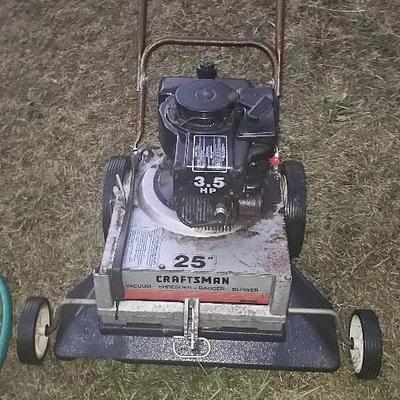 CRAFTSMAN 25" 3.5 HP VACUUM – SHREDDER – BAGGER – BLOWER
