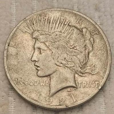 1921 & 2 1922 Peace Silver Dollar $1 Coins