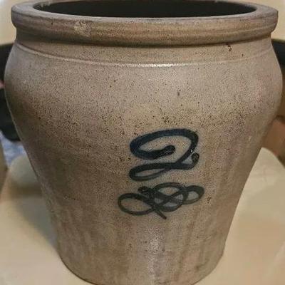 Antique 2-Gallon Stoneware Crock