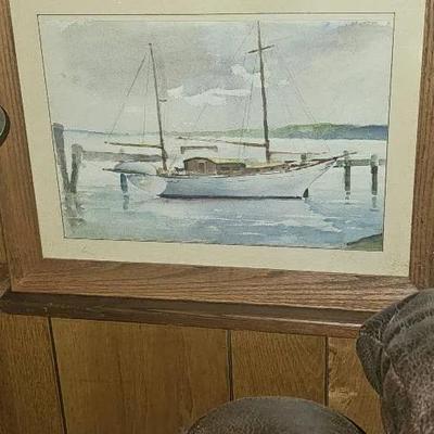 Ship Pictures, Clocks, Eagle & Other Wall Decor