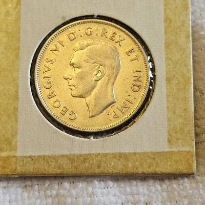 King George IV 1945 Silver AU Coin