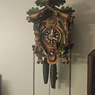 Cuckoo Clock w/ Deer Antlers