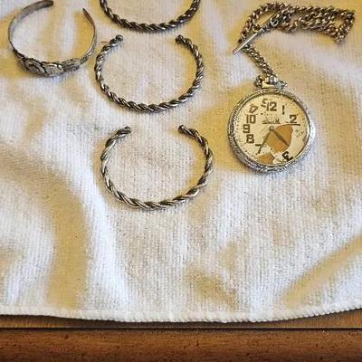 Bracelets & Arnex Railroad Pocket Watch. 
