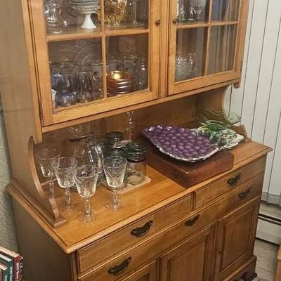 Solid Maple Hutch Cabinet – 46"W x 72"H x 20"DSolid Maple Hutch Cabinet – 46"W x 72"H x 20"D