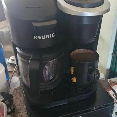 Keurig Coffee Station & Green Rack W/ extras