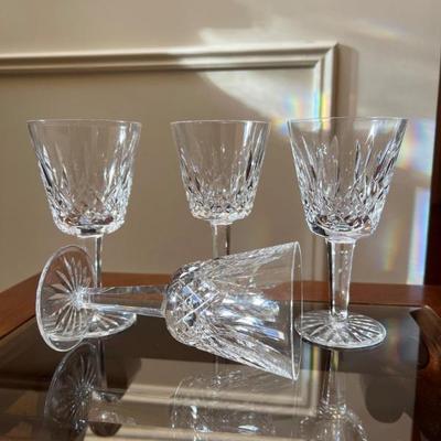 Waterford Lismore Wine Glasses – Set of Four Cut Crystal Stemware
