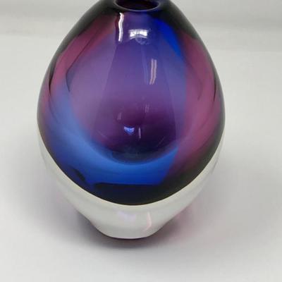 Signed Orrefors Crystal Art Vase – Sculptural Swedish Glass