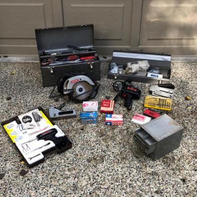 Hand Tools, Electric Tools & More – Workshop Assortment with Storage